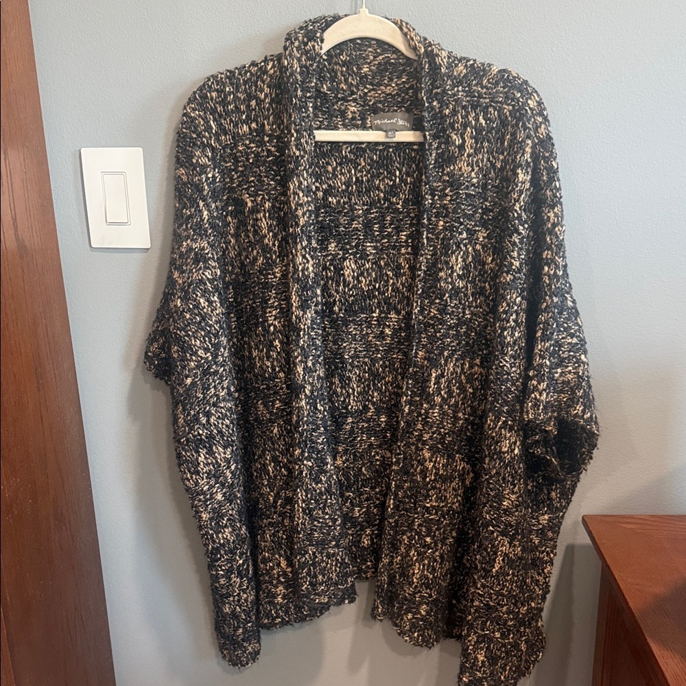 Michael Stars Black and Cream Knit Cardigan